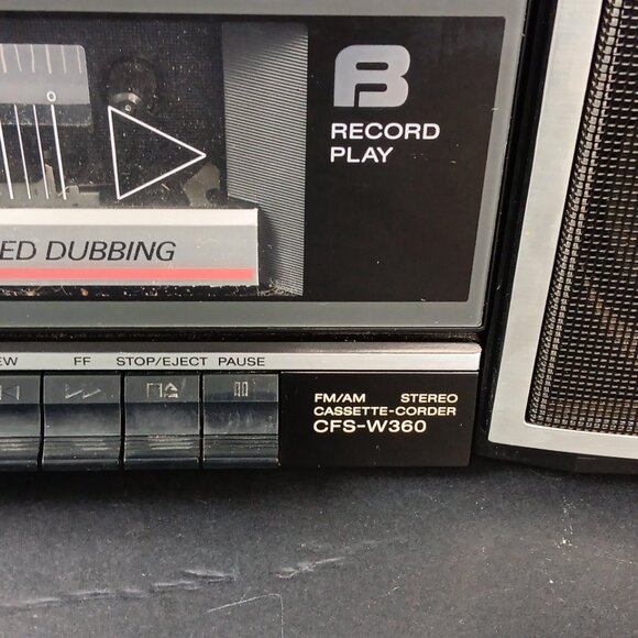 Vintage 1980’s Sony Boombox Blaster CFS-W360 Everything Works But Left Tape Deck - Picture 4 of 16